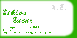 miklos bucur business card